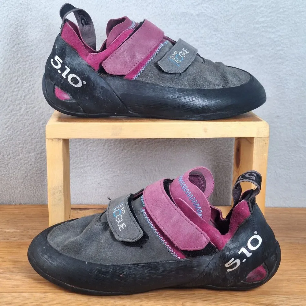 Five Ten Rogue VCS Women's 7.5 Rock Climbing Shoes Purple Blue Made in USA  5.10